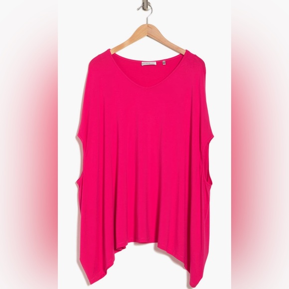 NWOT Patrizia Luca Oversized Tunic Top in Hot Pink - Picture 3 of 4